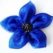 Cobalt Blue Flowers Handmade Appliques Embellishments(3 pcs)