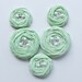 Mint Green Roses Handmade Appliques Embellishment 5 pcs