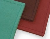 Organic Cotton Men's Handkerchiefs in seafoam, earthy brown, and terra cotta