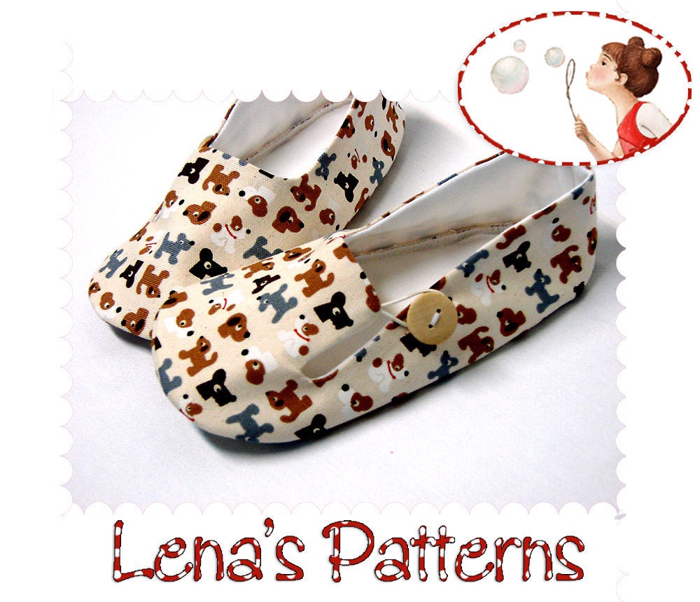 Sewing Pattern for Child's Loafer Shoes - PDF sewing pattern