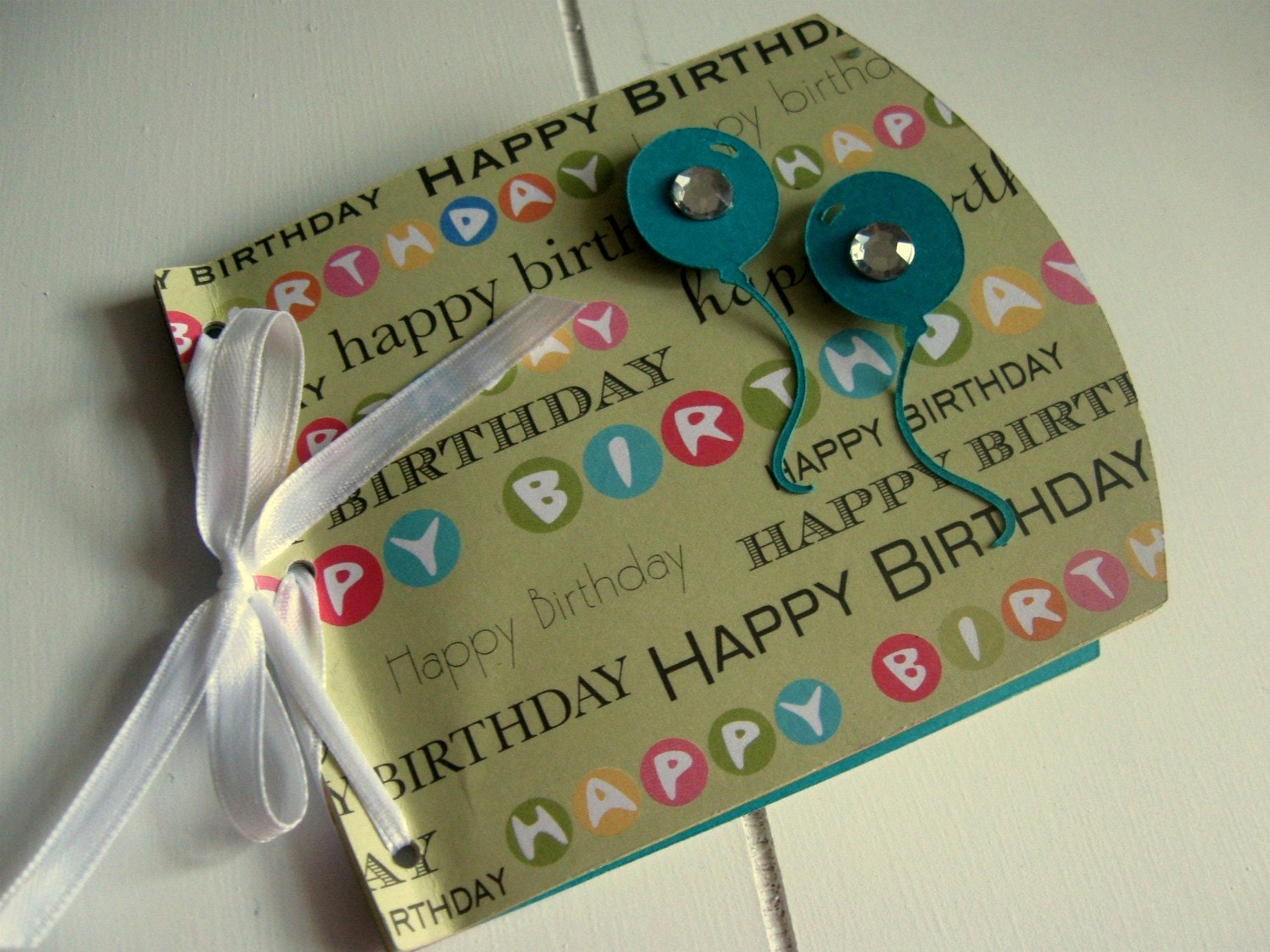 Happy Birthday Mini Brag Book, Scrapbook Album, 12 pages