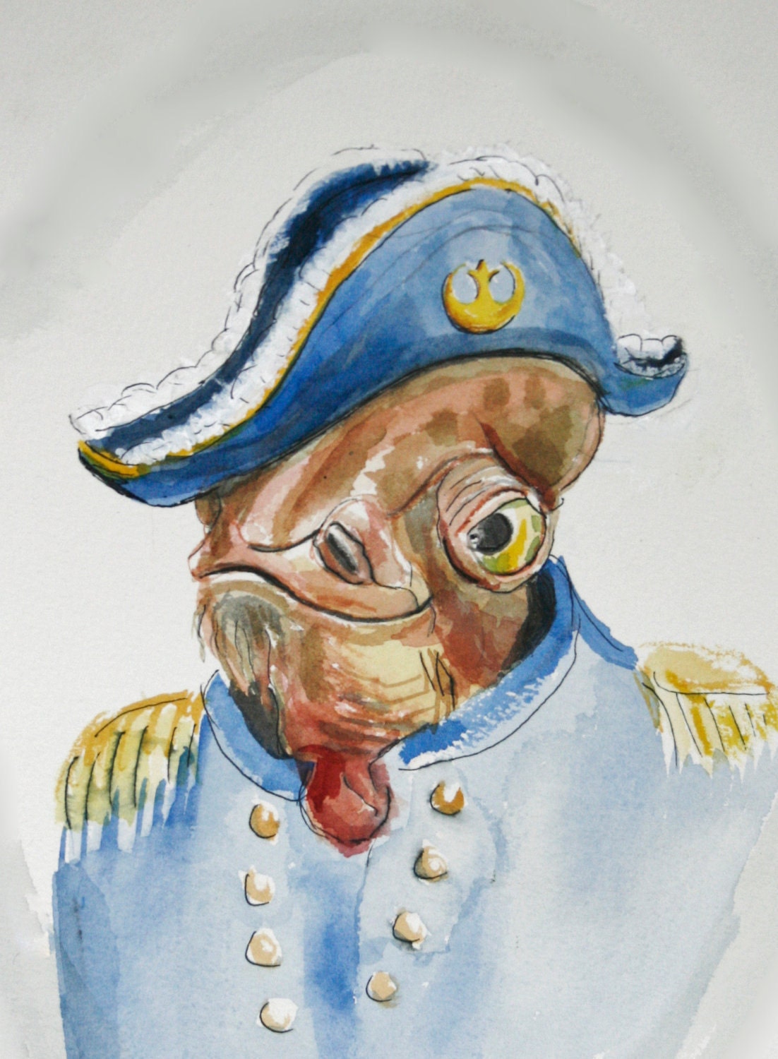 Admiral Ackbar In Uniform 8.5x11 print