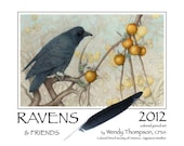 Ravens & Friends - Special Discount.  Collection of fine art prints from original colored pencil paintings (2012 Calendar)