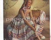 Fashion Magazine Ad, Vogue UK, 1948, Magazine Advertisement, Ad, Horrockses, Dress, Harrods, Paper Ephemera