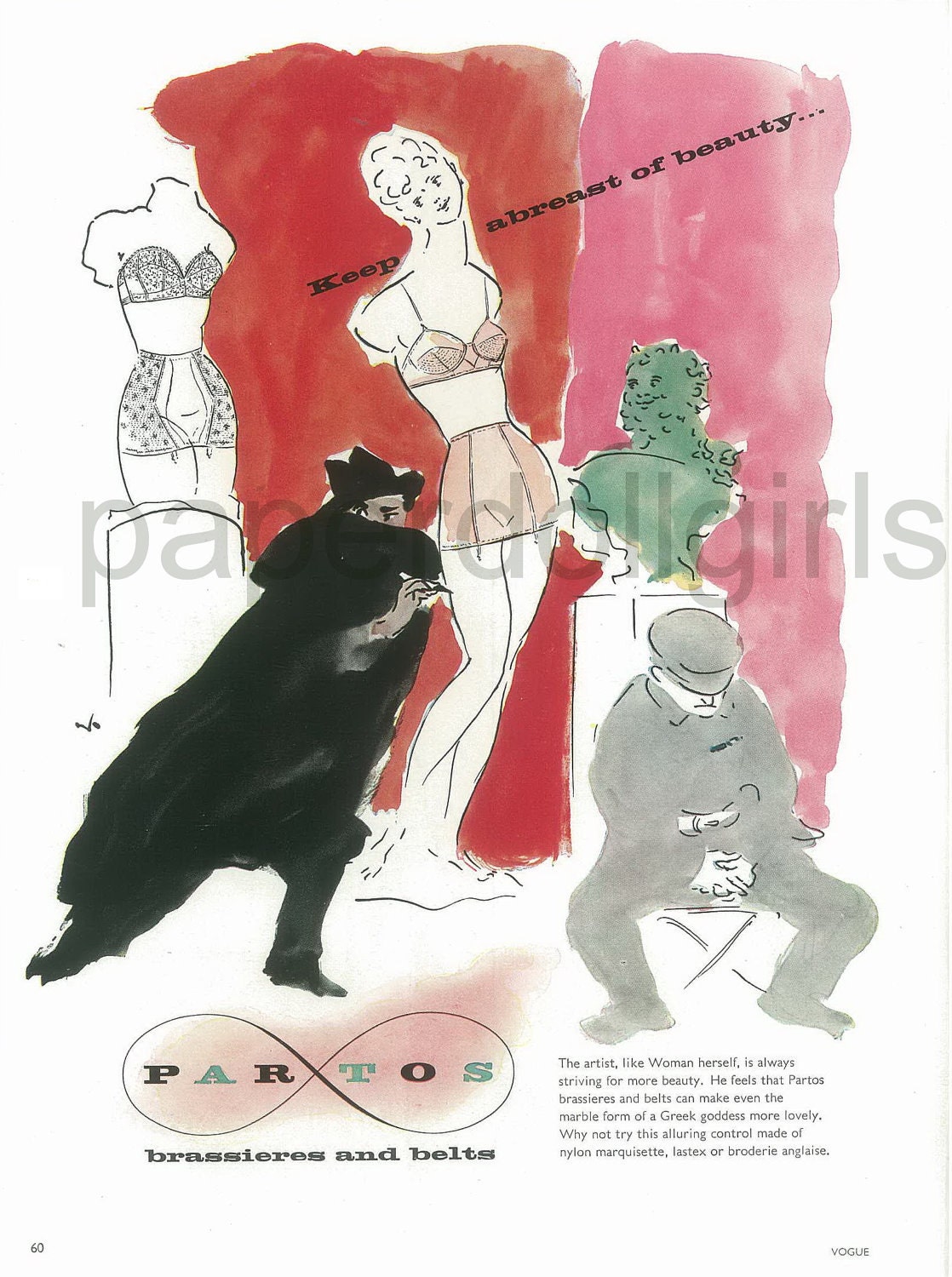 Fashion Magaizne Ad, UK Vogue, 1953, Magazine Advertisement, Dolcis, De Liso Debs, Shoes, Wolsey, Stockings, Paper Ephemera, Wall Art