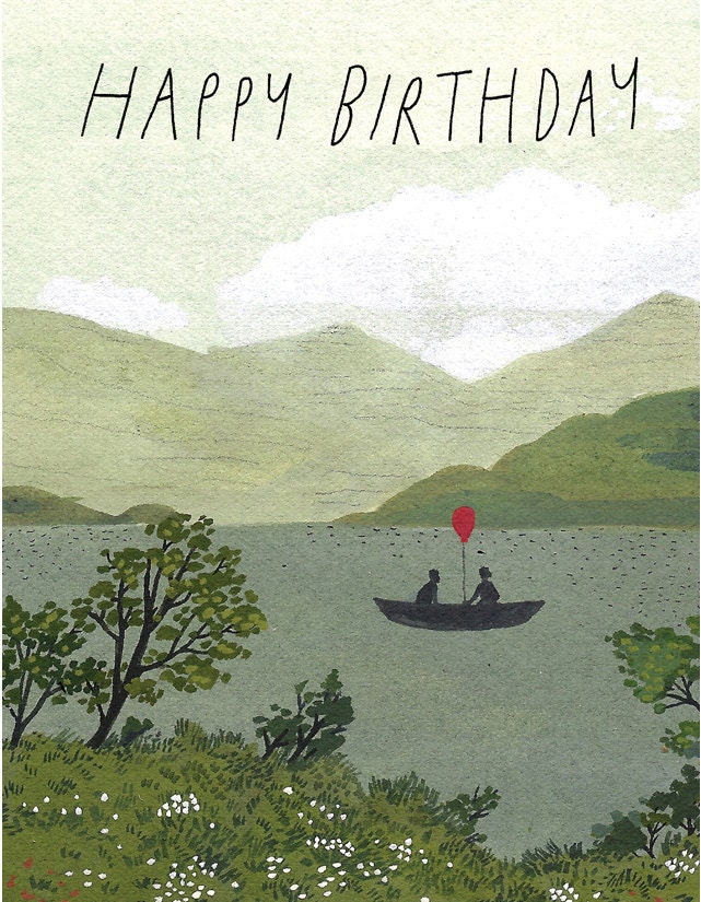 canoe birthday card