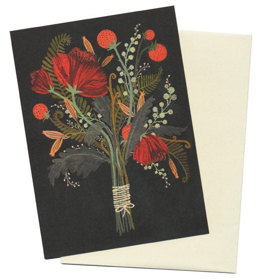 bouquet card