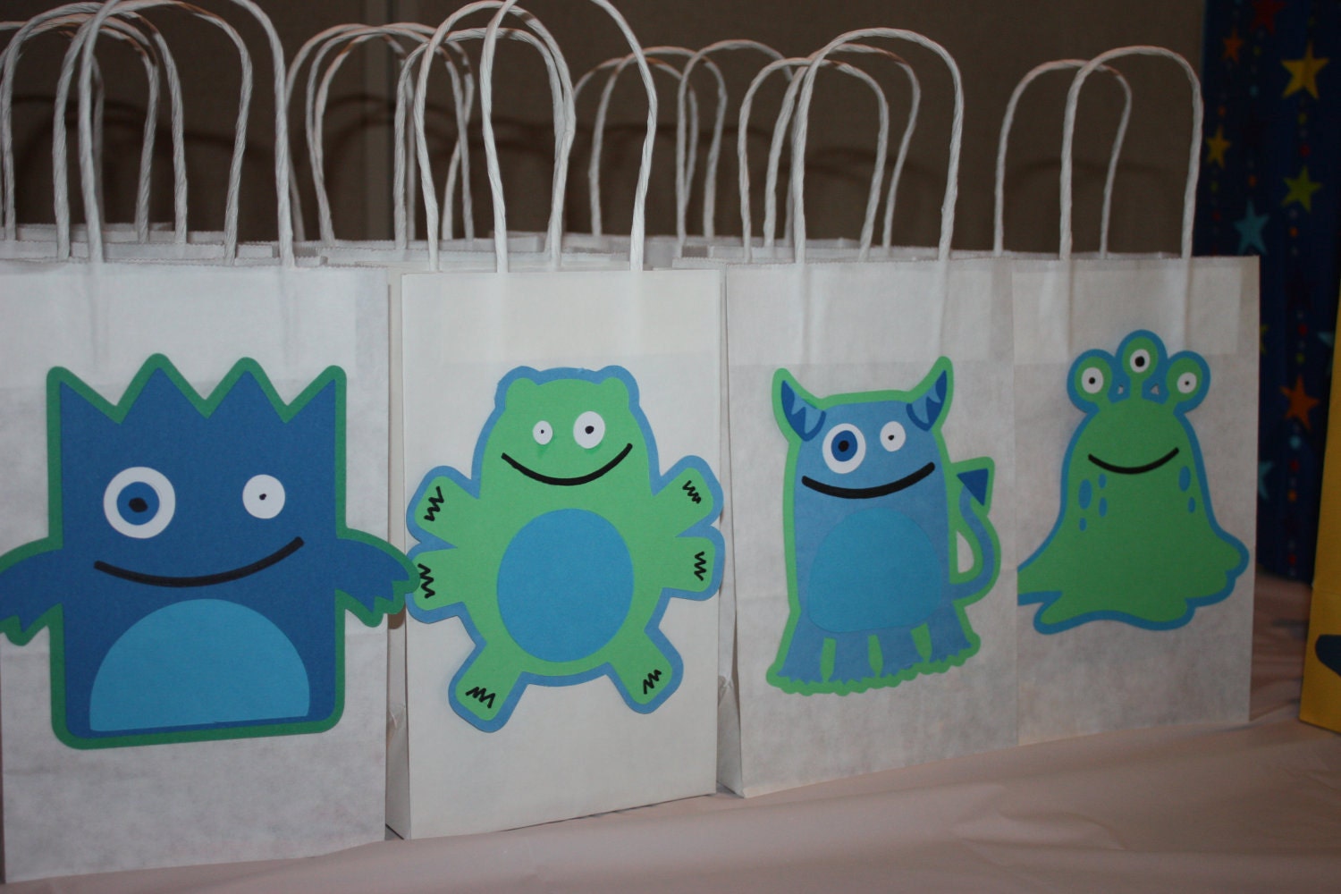 Monster party goodie bags treat bags pinata bags