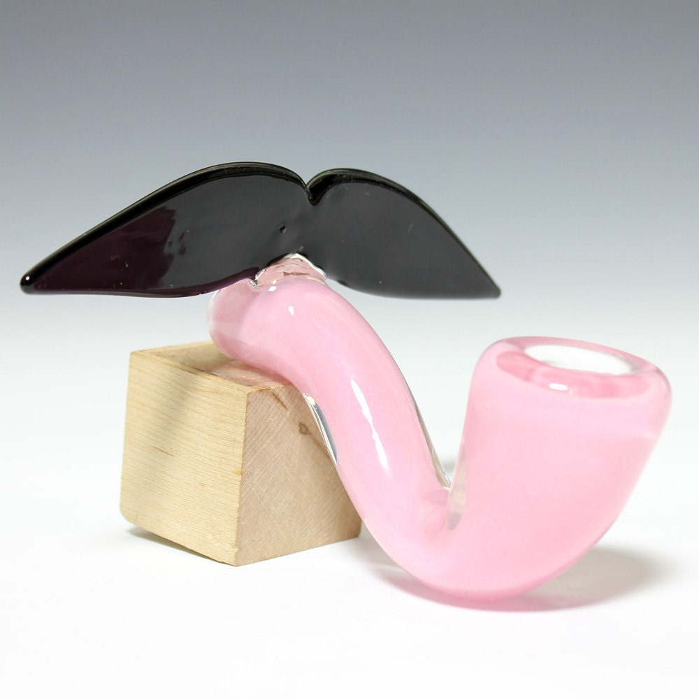 Glass Mustache Pipe - Sherlock - Hedcraft Glassworks-