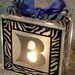 Personalized Zebra Print Lighted Glass Block