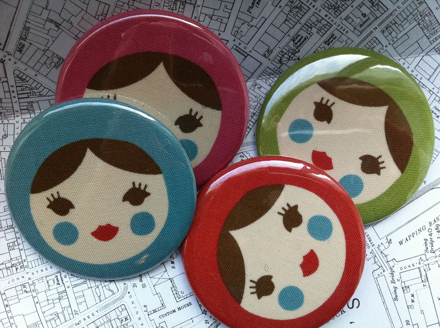 Matryoshka button badge