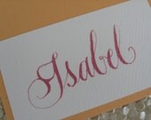 Finn's Font Custom Calligraphy Place Card