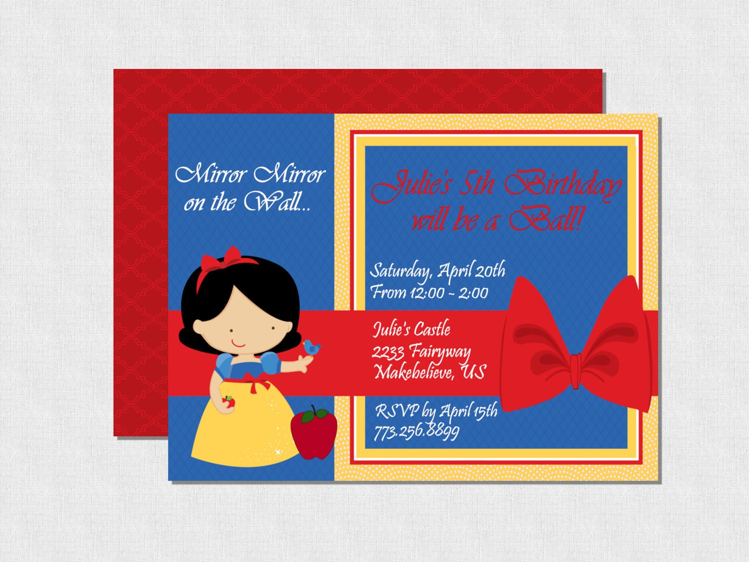 Snow White Invitations