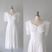 1980s Gunne Sax Lace Dress / Vintage White Voile Dress / Prairie Sweetheart