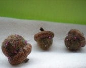 Large and Luxe Woolie Felt Acorns