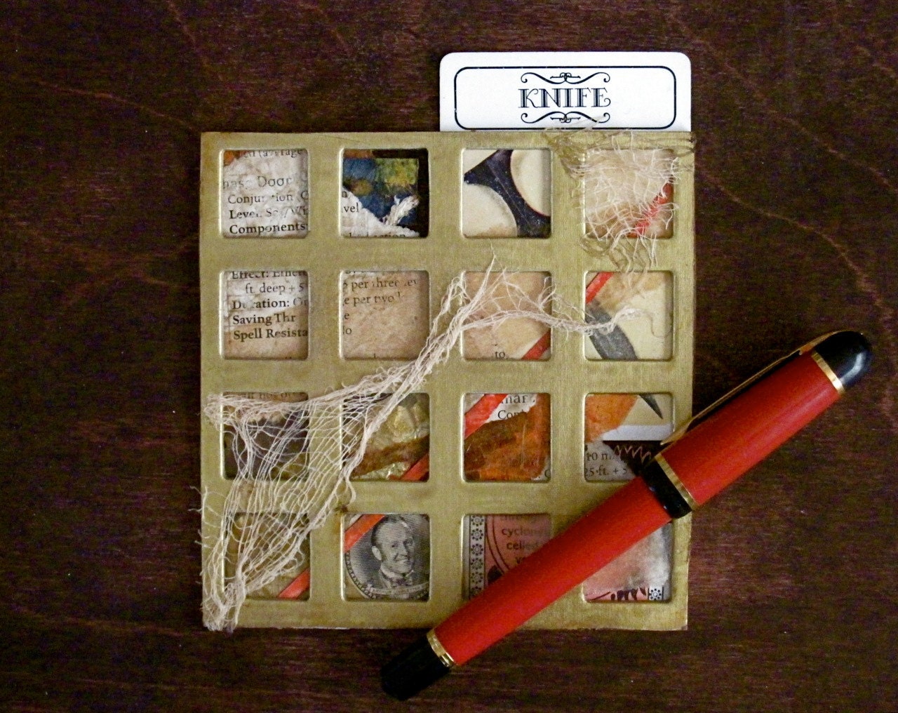 Mixed Media Collage Original Art for Gamers - Clue, Game of Life, D&D, Murdery Mystery