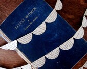 Bookworm Garland - Little Women Book Decoration - Ten Feet of Upcycled Novel Girls Room Party Book Baby Shower Home Decor