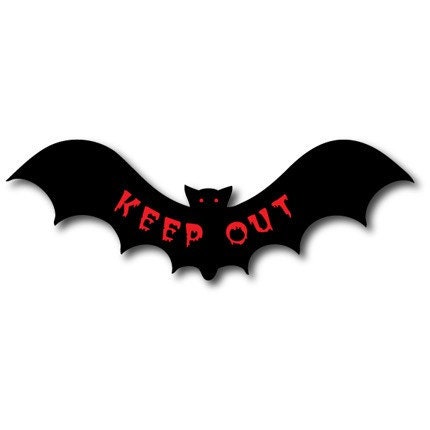 KEEP OUT VAMPIRE BAT Vinyl Sticker