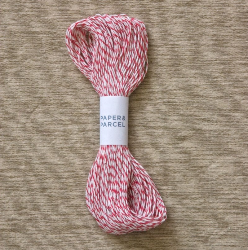 Red and White Baker's Twine - 30 yards