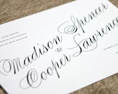 Astaire - Flat Wedding Invitation Sample