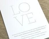 Minima - Letterpress Wedding Invitation Sample