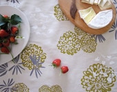 SALE Grove Table Runner Mustard 1.5m 59inch handprinted on Eco Friendly Hemp Organic Cotton