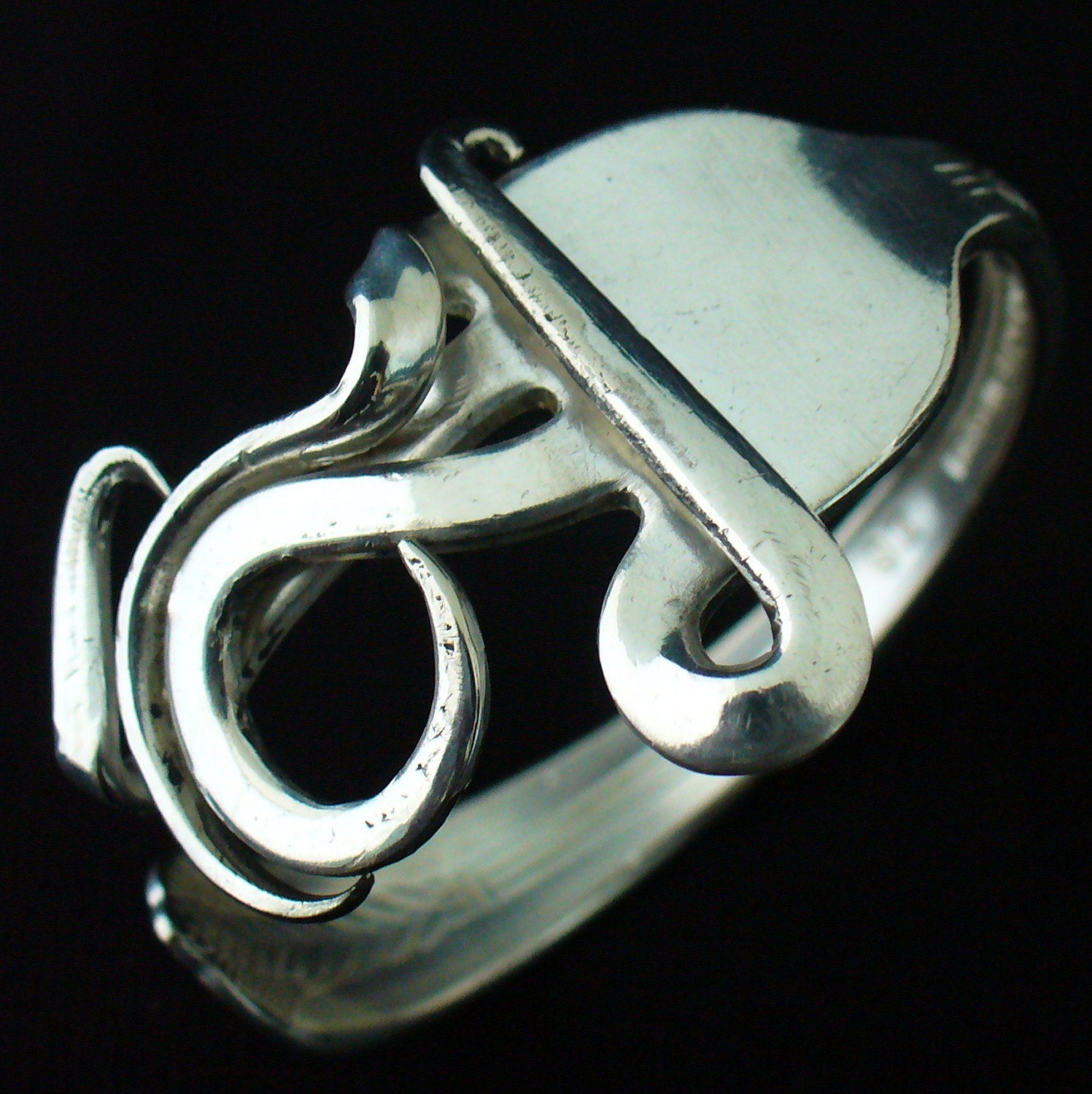 Fork Bracelet Fork Antique Silver Size 7    Spoon Jewelry by forkwhisperer