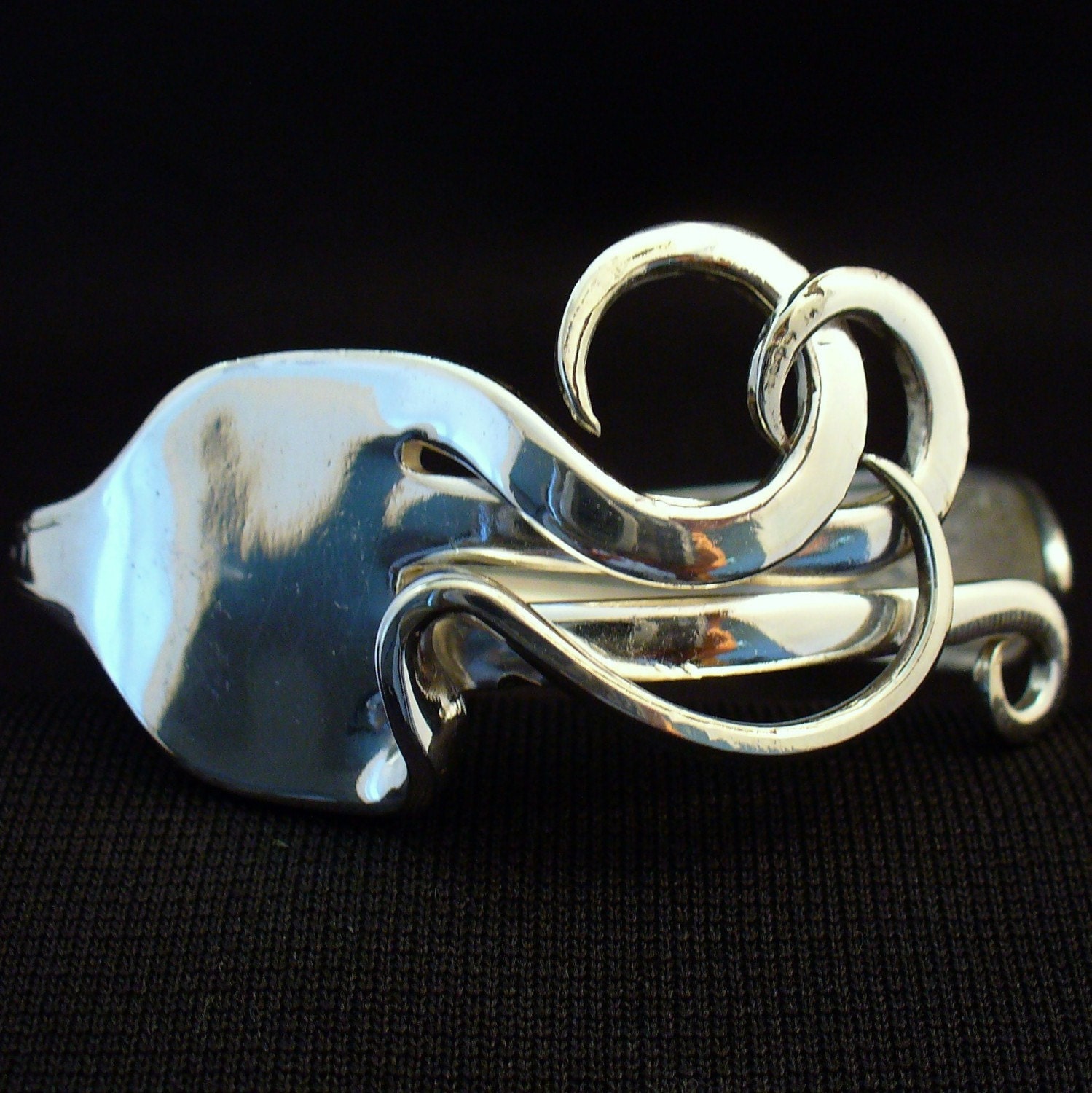 Fork Cuff  Bracelet Made from an Antique Silver Fork
