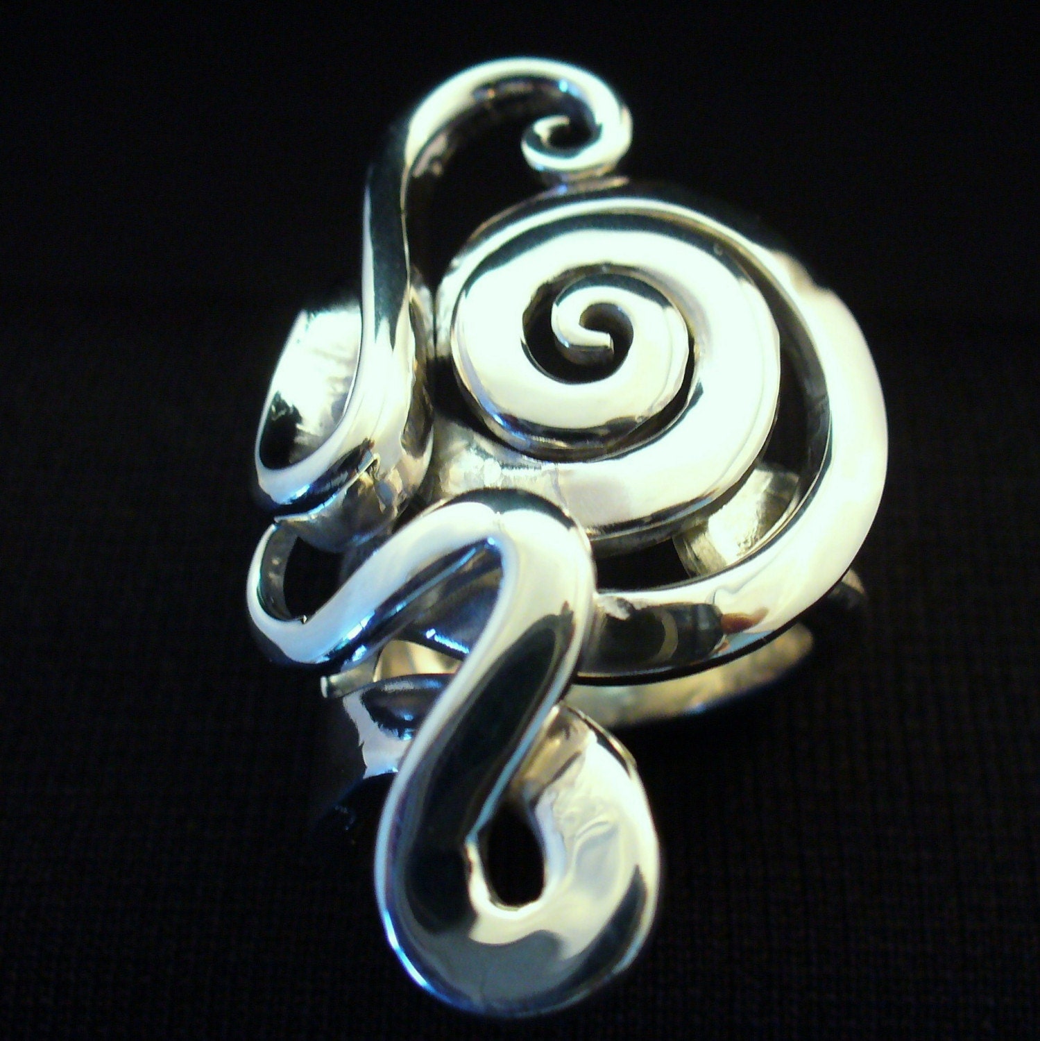 Solid Sterling Silver Real Fork Ring Size 5 to 16