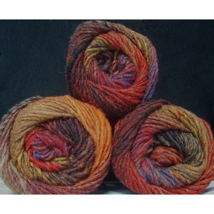 3 x 50g balls Noro Kureyon Wool Knitting Yarn 263