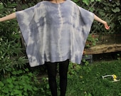 Natural Tie Dye Spine Caftan Tunic Dress