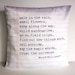 POEM cushion, Organic cotton poem cushion, printed on notebook fabric, 16inch, cushion cover, pillow, cushion