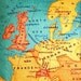 Decorative throw pillow map cushion cover EUROPE Organic cotton cushion covers  16 inch pillow,40cm cushion