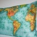 FLOOR CUSHION WORLD map cushion, gant organic cotton cushion cover, bean bag, world map cushion, pillow 86cm/34inches x 61cm/ 24 inches .
