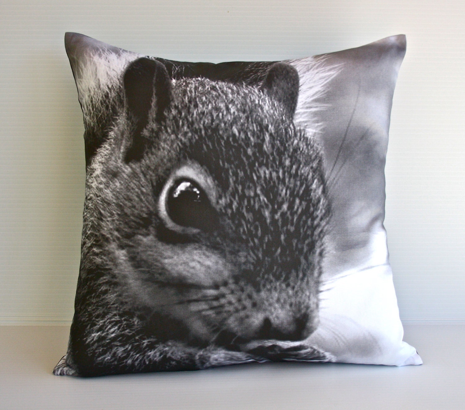 16x16 decorative pillow, throw pillow, animal pillow,  SQUIRREL cushion, animal cushion cover, 16 inch pillow, 16" pillow, 40cm cushion