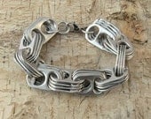 pop tab bracelet - crosslink - wirst size 7 1/2 inch