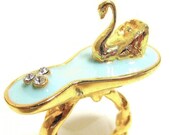 Swan Lake Ring - 24K Gold plated brass