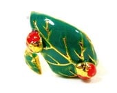 Leaf Double Lady Bug Ring (24K Gold-Plated)