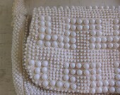 Vintage 1960s Corde Beaded White Handbag