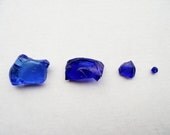 Vintage Glass Photography Broken Cobalt Blue Minimalist Home Decor 10x8 Print Fragments in Blue...