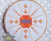 Nice Sun Cross Stitch Pattern PDF
