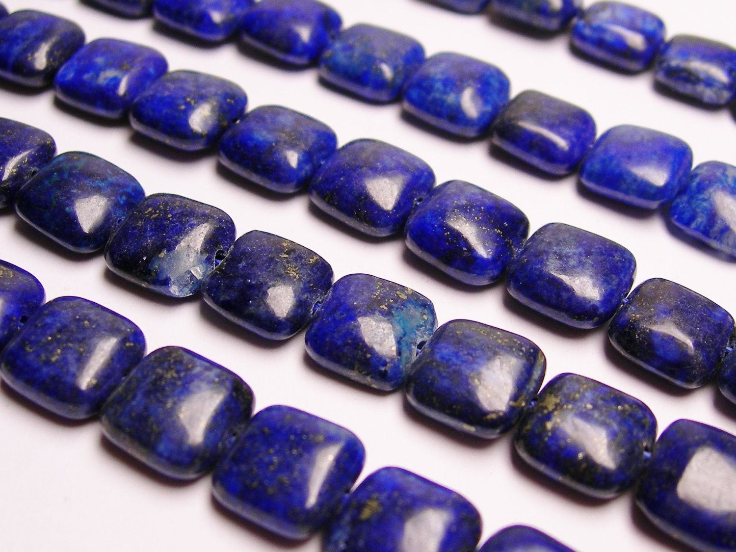 lapis lazuli gemstone small square beads full strand,38 pcs