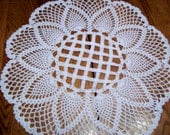 Crocheted Doily Pineapple Pie 17" Tabletop Kitchen and Dining Home Decor