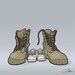 Combat Boots and Baby Shoes - 7x7 print
