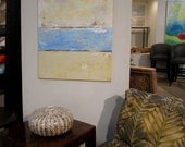 Beach Seacsape Painting Orignal Art - Sand, Water, Sky 24 x 36