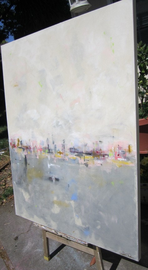 Abstract Cityscape Original Painting- City Shine 40 x 50