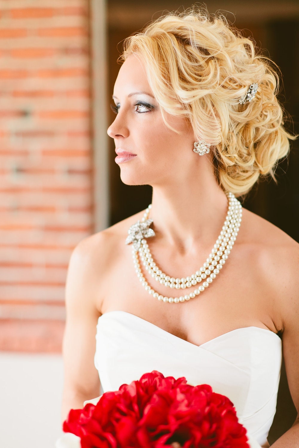 Ivory Pearls,Bridal Rhinestone Earrings,Pearl Rhinestone Earrings,Statement Bridal Earrings,Bridal Pearl Earrings,Stud Earrings,Pearl,AMELIA