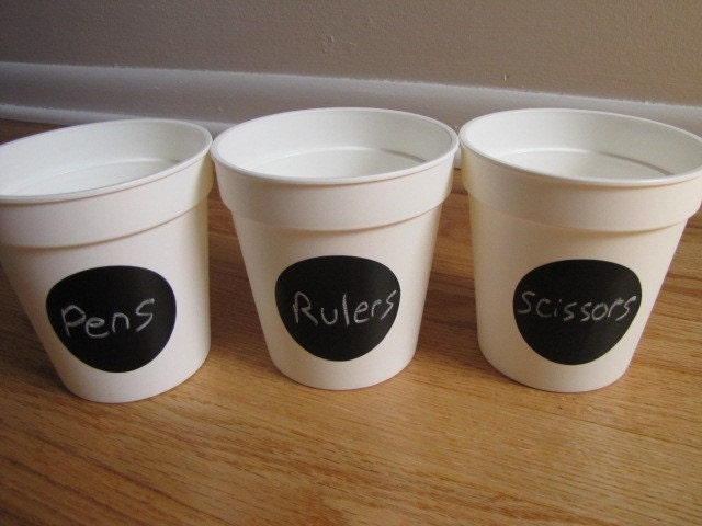 Chalkboard Tags-Labels-Self Adhesive-Set of 12 2.5 inch round