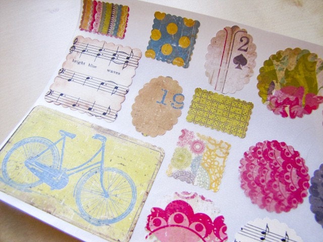 Stickers-Labels-Embellishment-Vintage Style Stickers-Labels-Envelope Seals-Embellishment