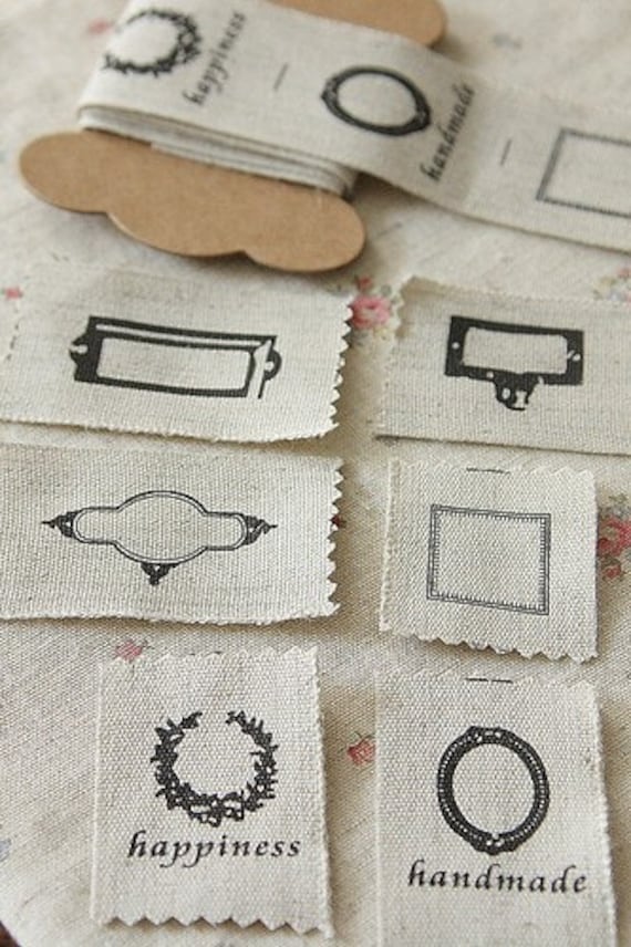 Vintage Style Linen Fabric Label Tape-Sewing Labels-1 yard